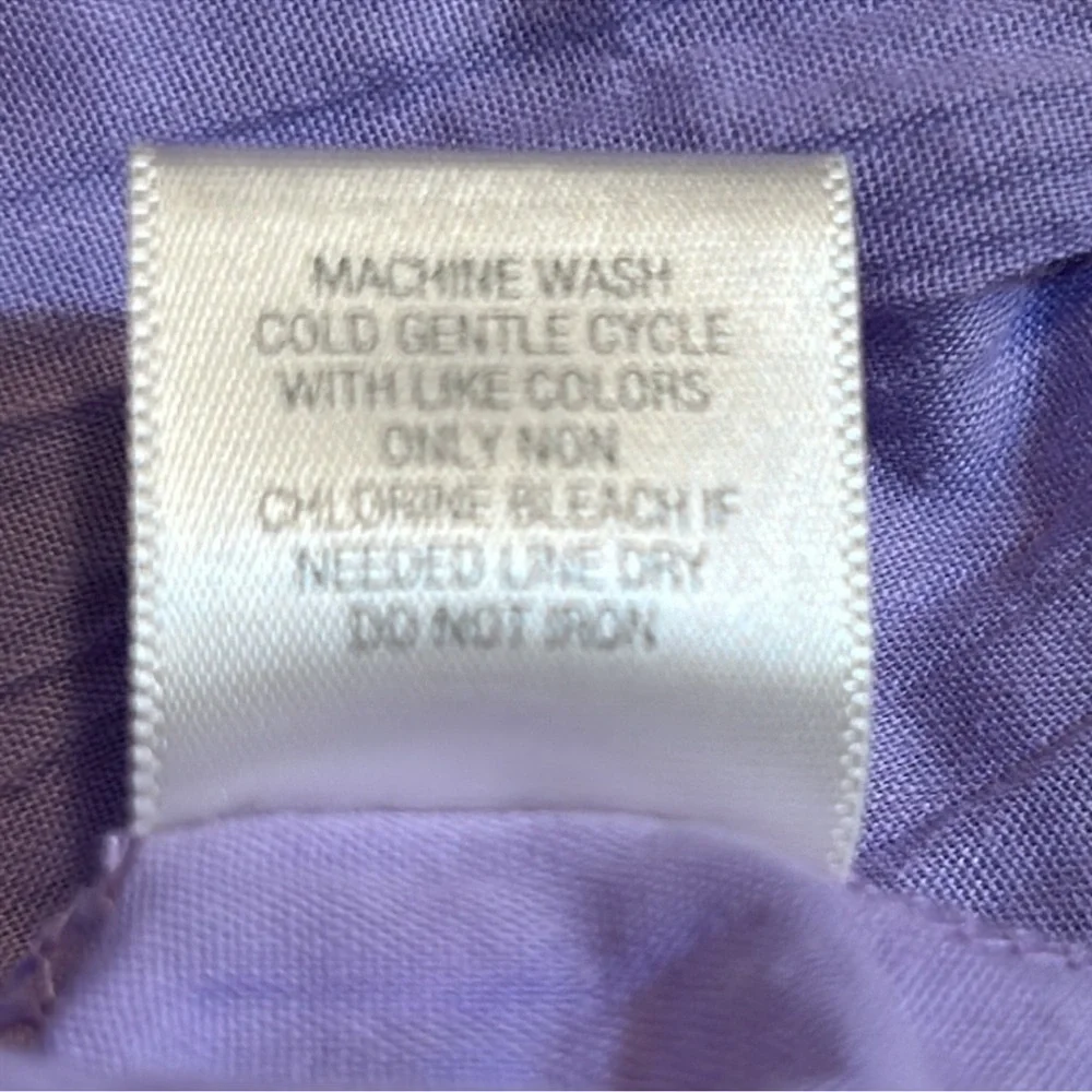 CHRISTOPHER & BANKS Lilac Short Sleeve
Crinkle Button Down Top Size XL - Picture 7 of 7